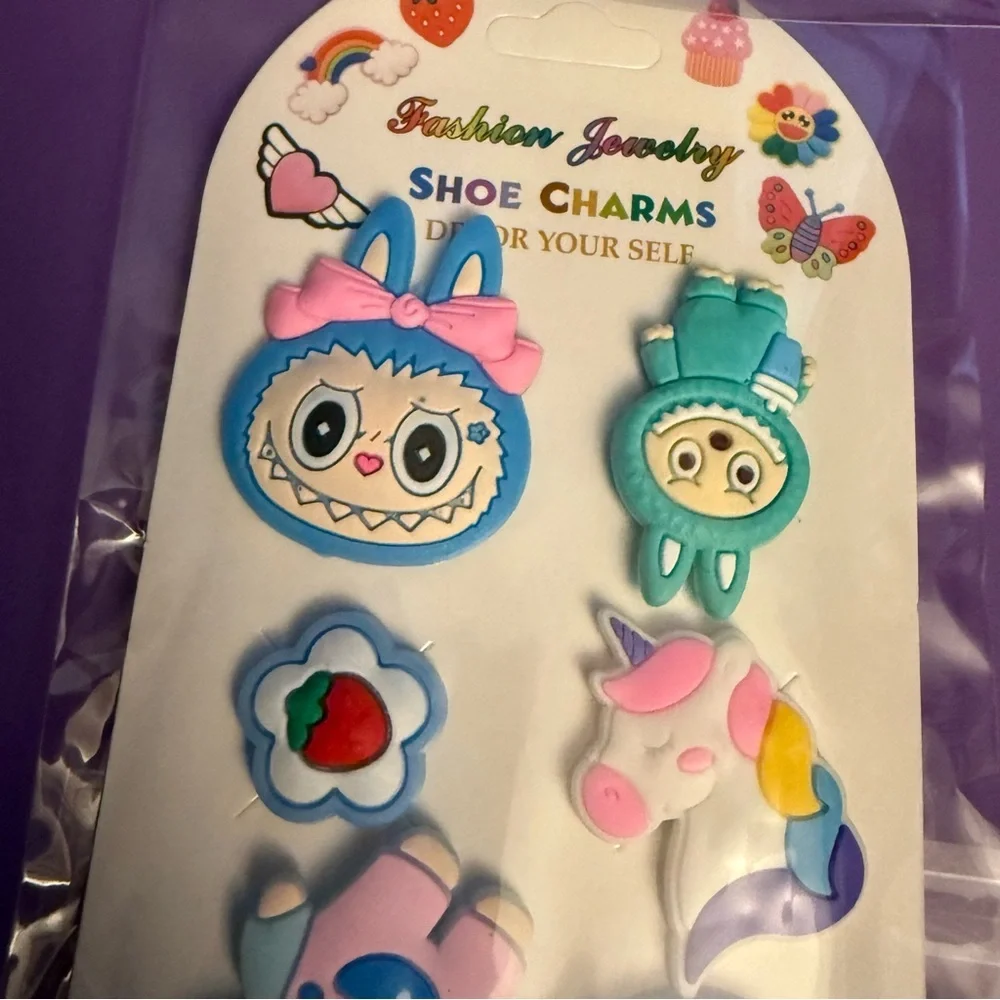 ✨✨5/$10✨✨ 6pc Labubu Shoe Charms for Crocs Style - Monster Bunny Lot New